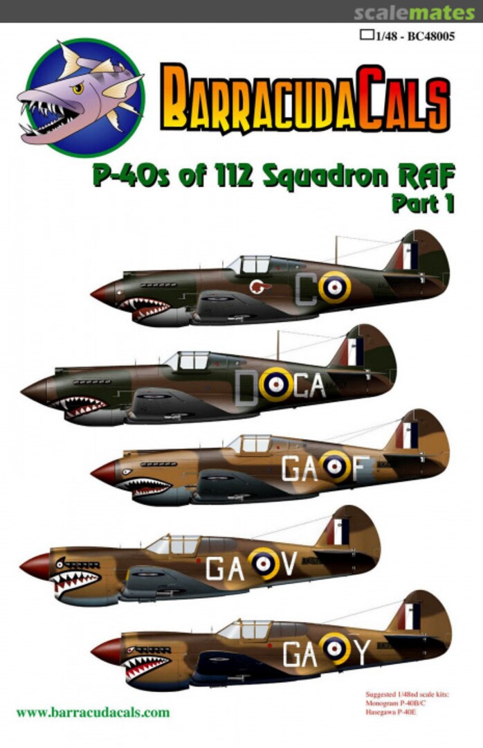 Boxart P-40s of 112 Squadron RAF BC48005 Barracuda Studios