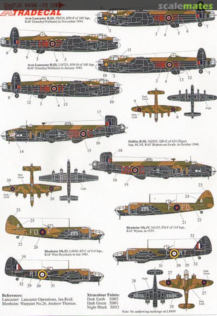 Boxart RAF Bomber Command Pt. 3 X056-72 Xtradecal