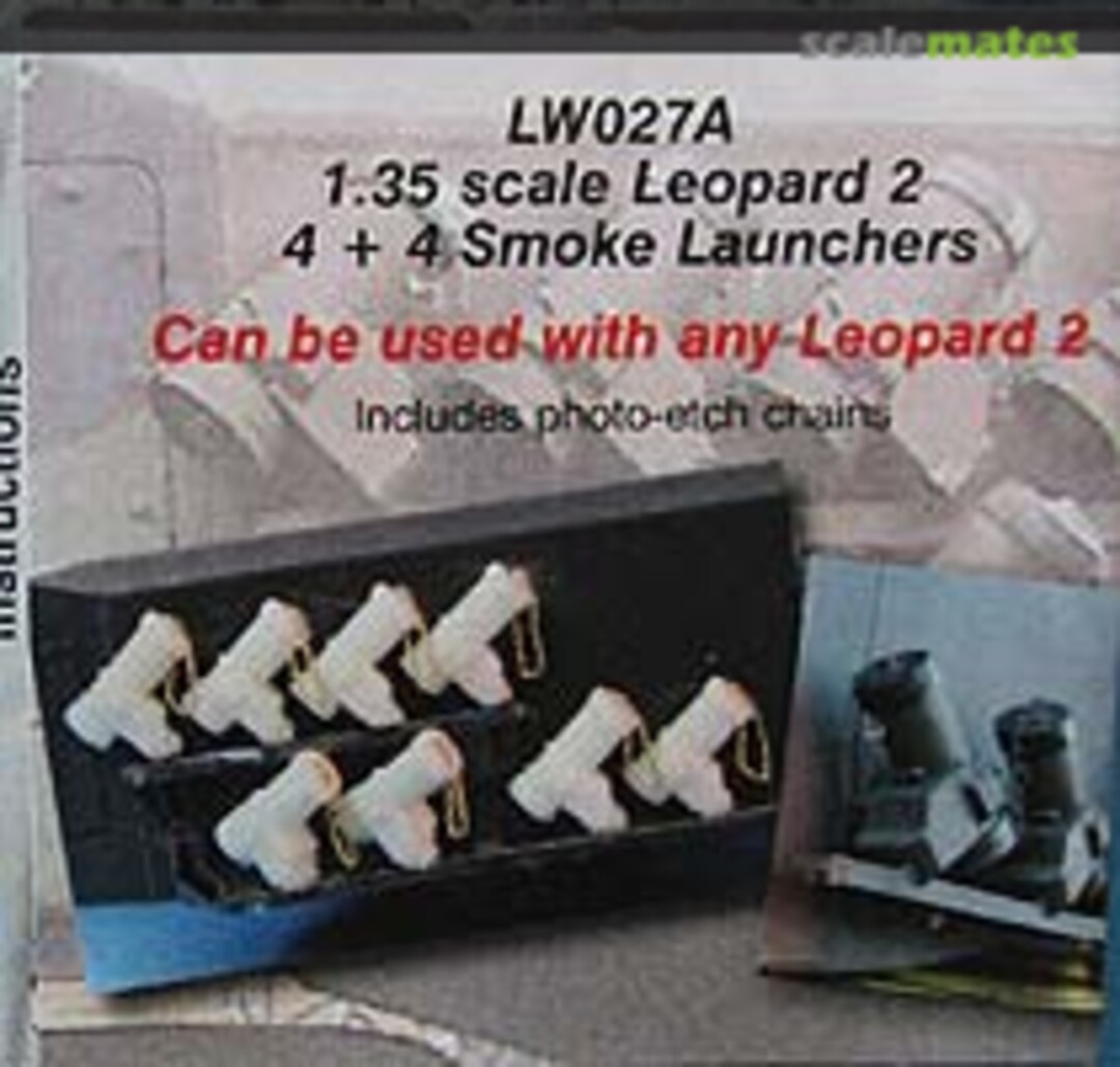 Boxart Leopard 2 4/4 Smoke Launchers - Nebelwurfbecher LW027A Leopard Workshop