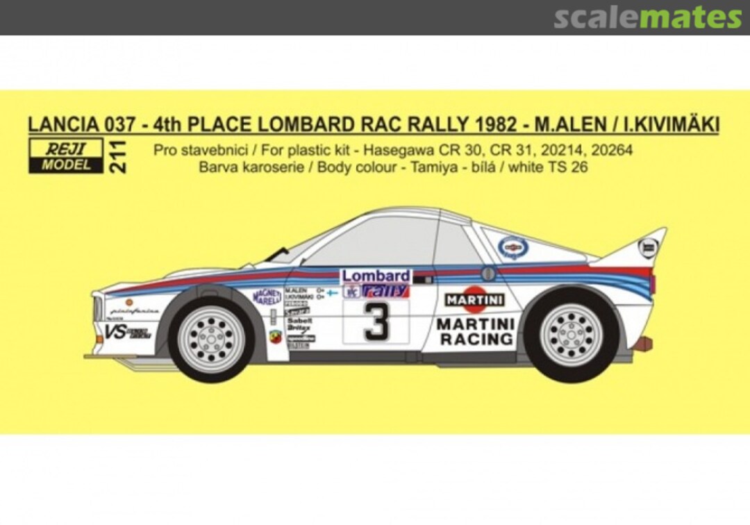 Boxart Lancia 037 Rally 211 REJI Model