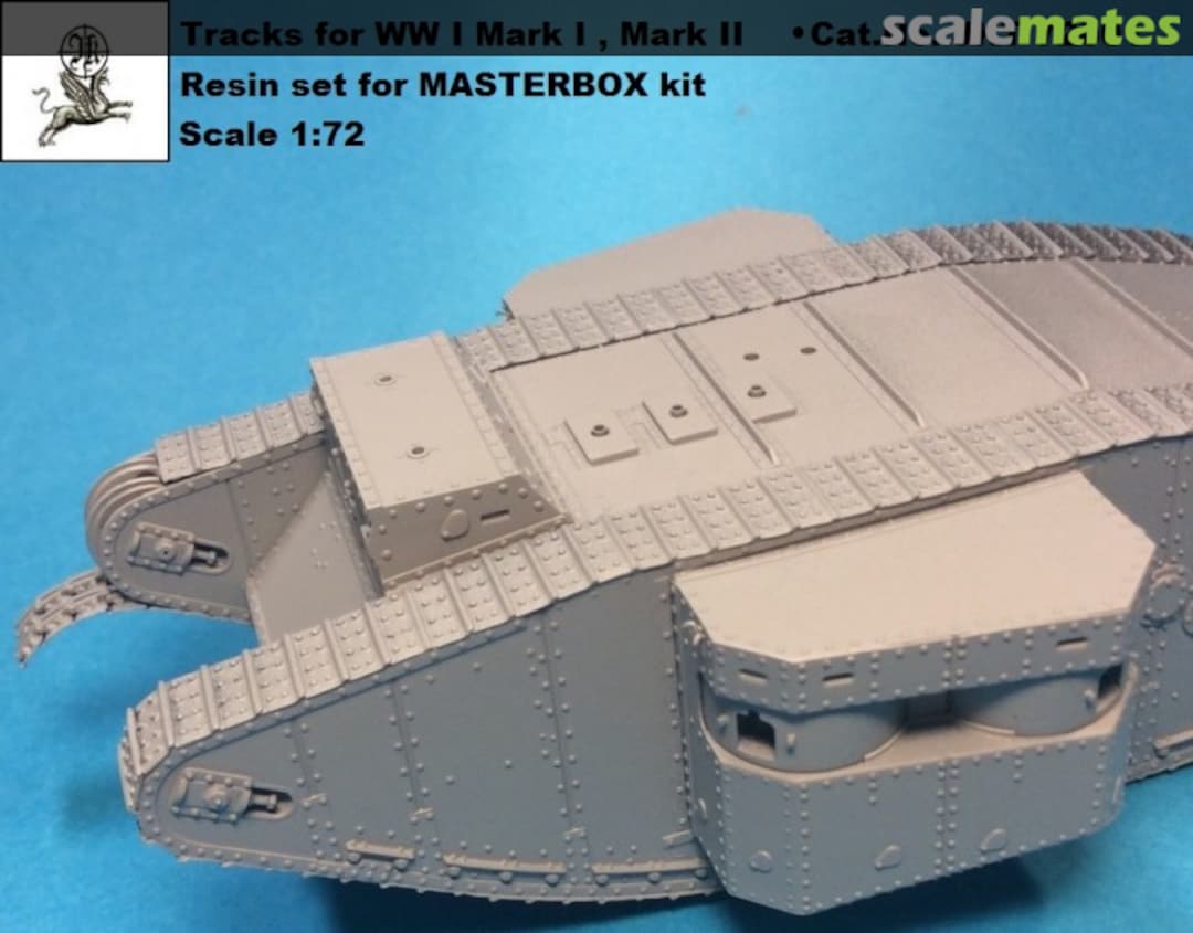 Boxart Tracks for the WWI tank Mk.I/Mk.II Male/Female JKT 72001 J.K. Resin