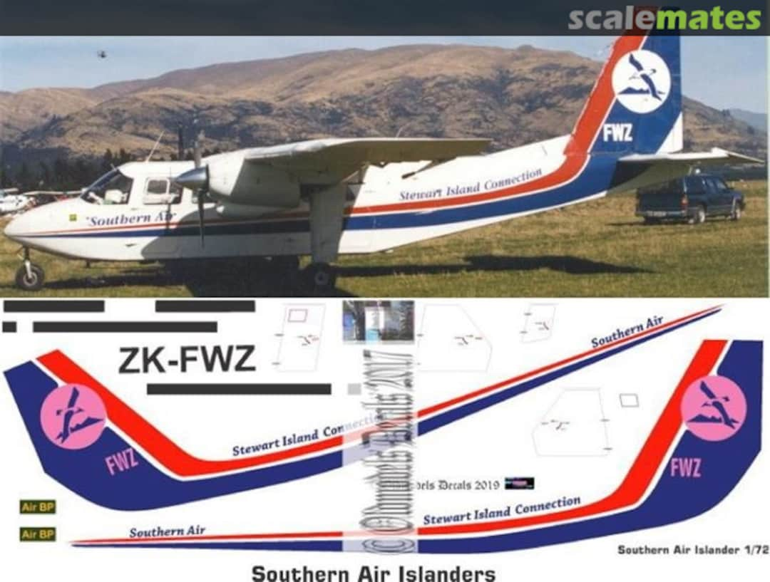 Boxart Islander - Southern Air OMD0492 Oldmodels Decals