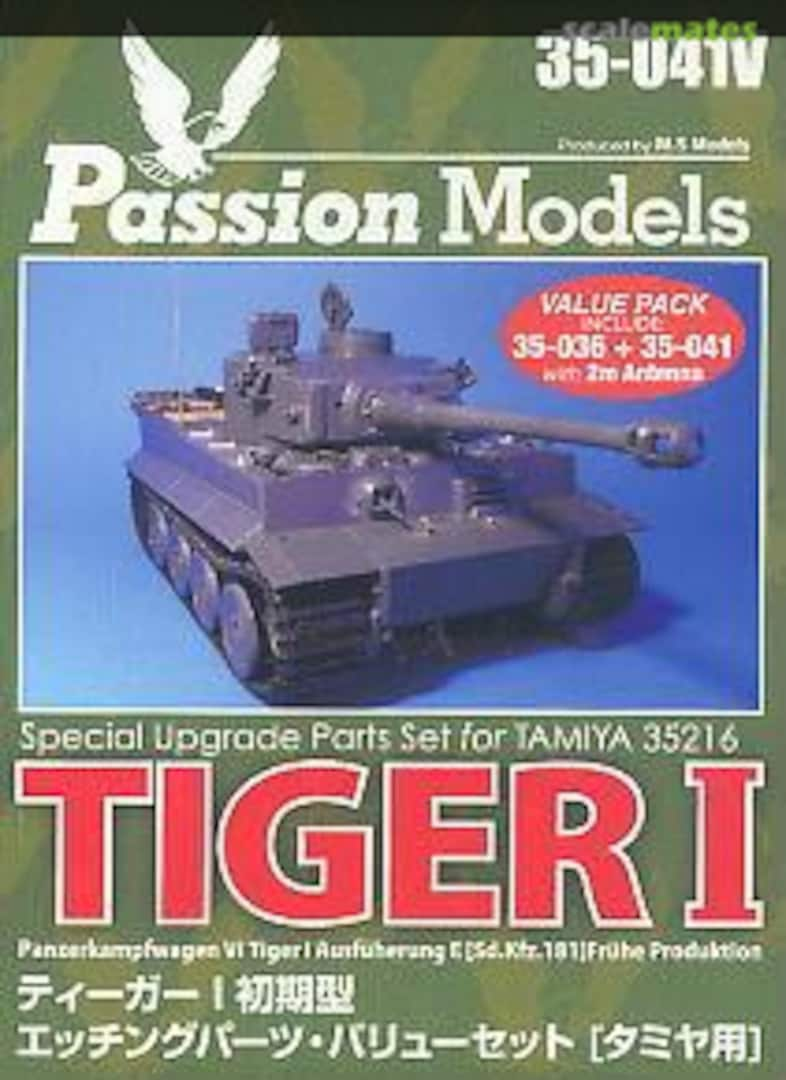 Boxart Special Upgrade Parts Set for Tamiya 35216 Tiger I Early Type P35-041V Passion Models