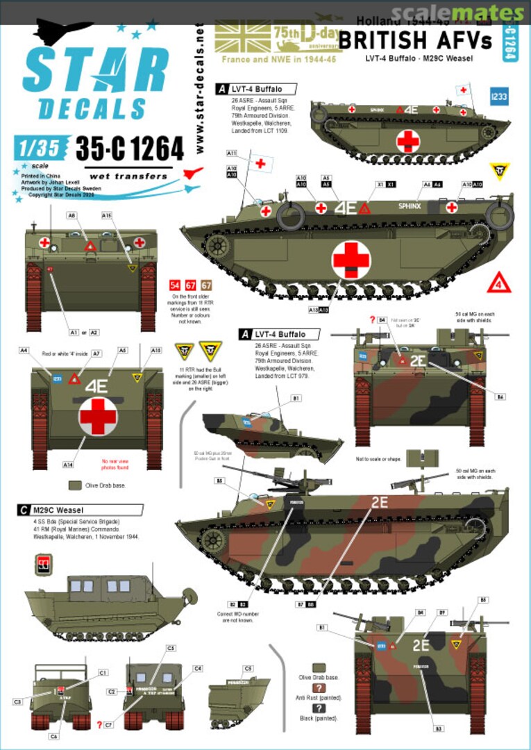 Boxart Tanks & AFVs in Holland #2 35-C1264 Star Decals