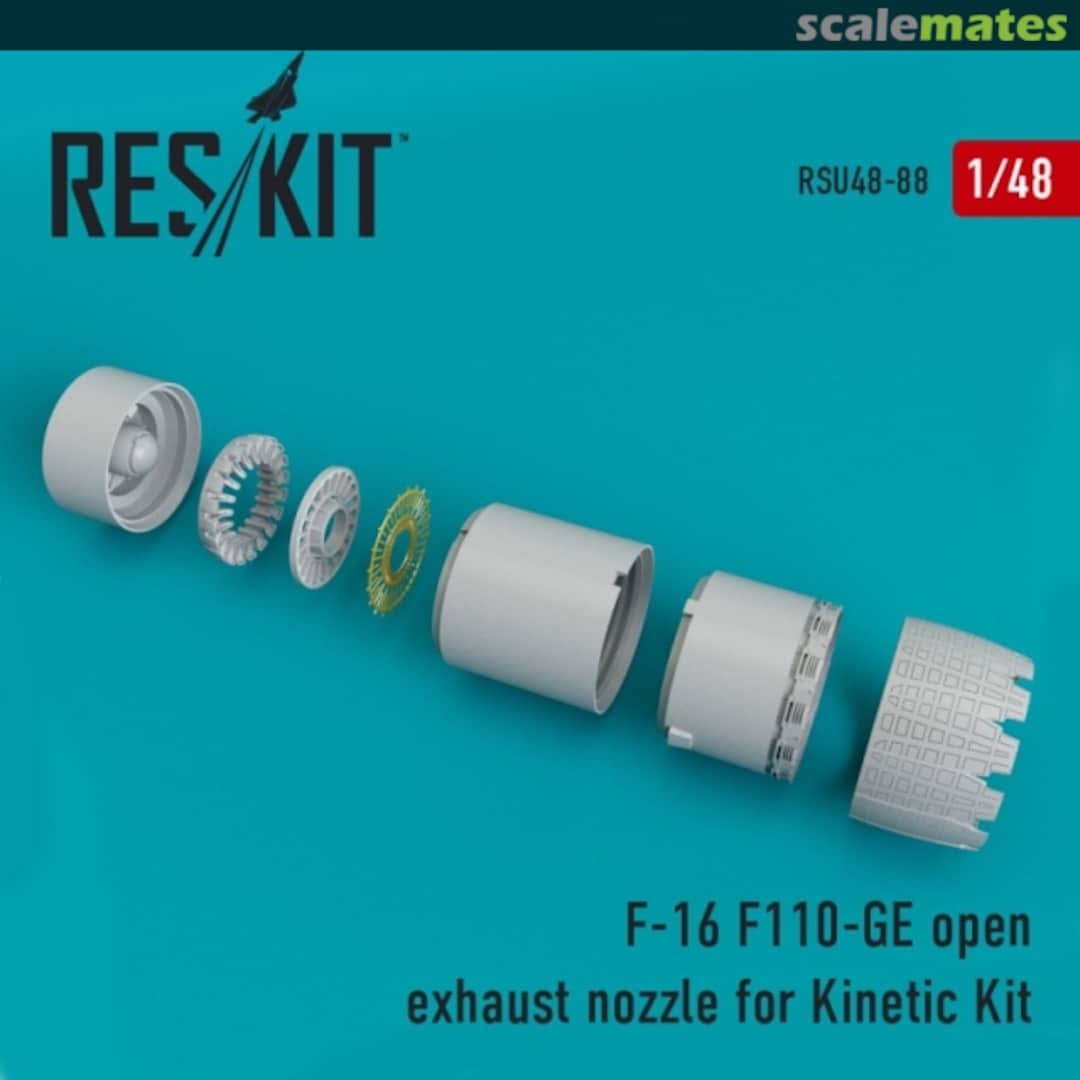 Boxart F-16 (F110-GE) open exhaust nozzle RSU48-0088 ResKit