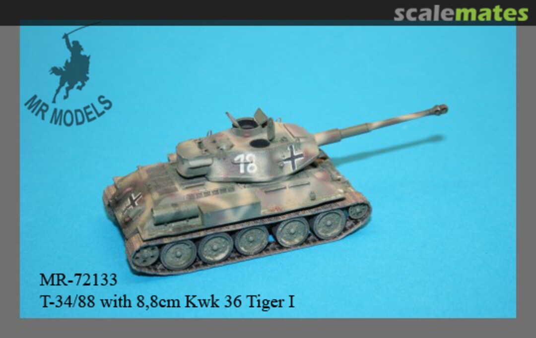 Boxart T-34/88 with 8,8cm Kwk Tiger I, MR Modellbau 72133 MR-72133 MR Modellbau