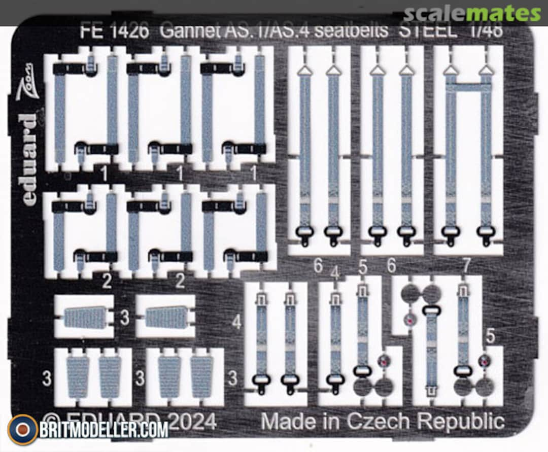 Boxart Gannet AS.1/AS.4 Seatbelts STEEL AIRFIX FE1426 Eduard
