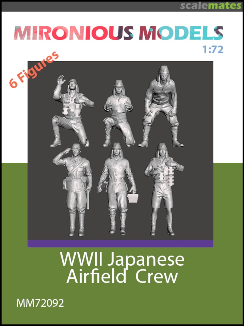 Boxart WWII Japanese Airfield Crew MM72092 Mironious Models