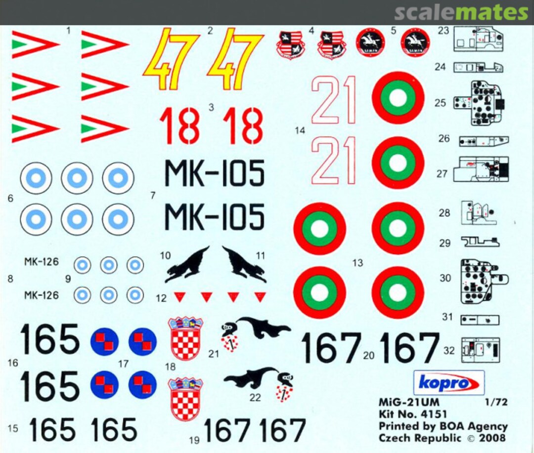 Boxart MiG-21UM 94151 Kopro