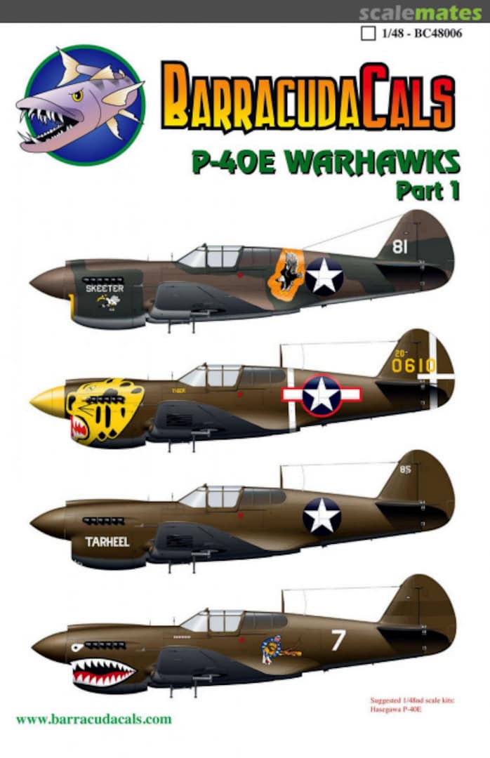 Boxart P-40E Warhawks BC48006 Barracuda Studios