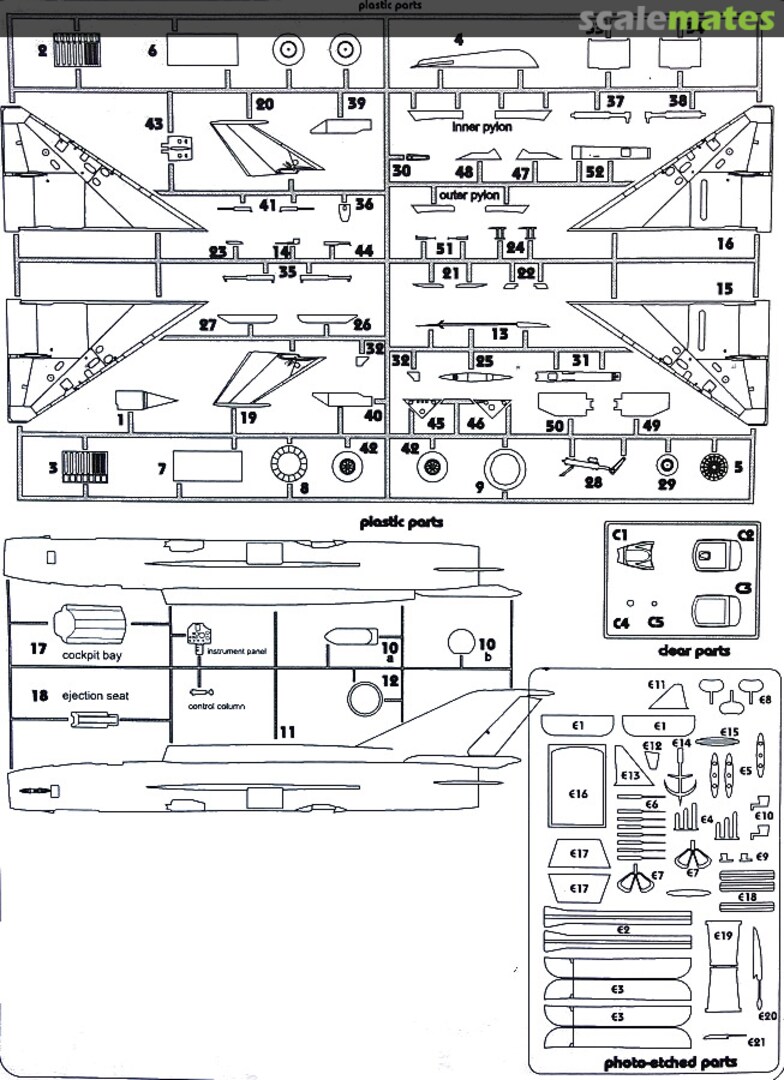 Contents MiG-21bis "Over Europe" 72044 R.V.Aircraft