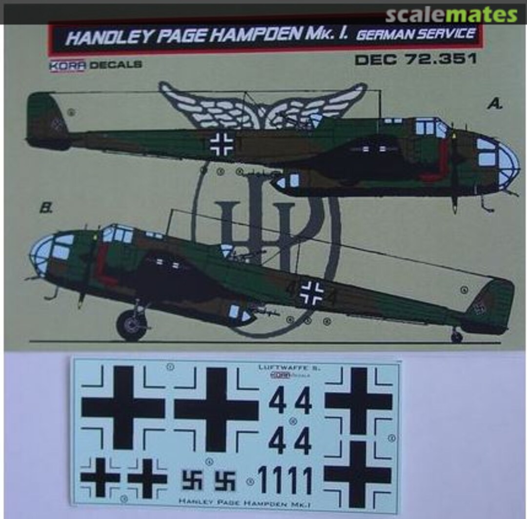 Boxart Handley Page Hampden Mk.I DEC72351 Kora Models