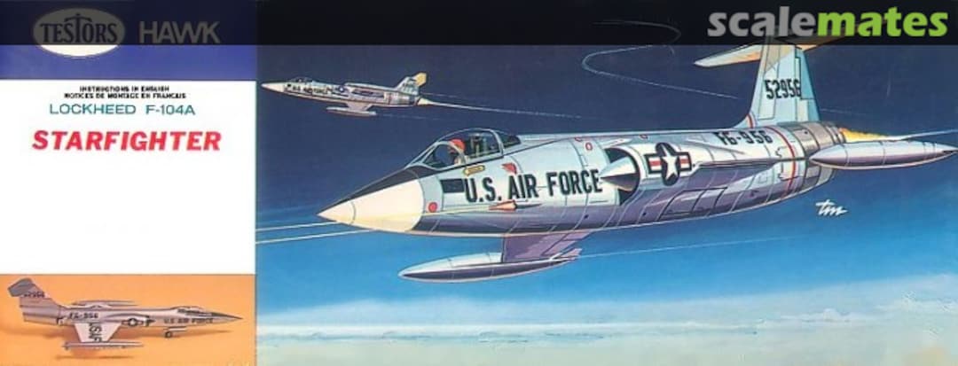 Boxart Lockheed F-104A Starfighter 523 Testors Hawk