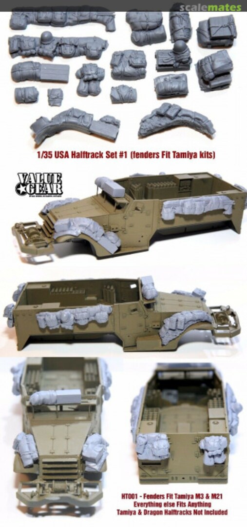 Boxart Halftrack Fender & Pack Set #1 HT001 Value Gear