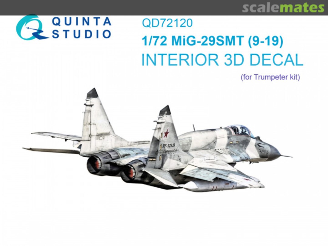 Boxart MiG-29SMT 9-19 interior 3D decals QD72120 Quinta Studio