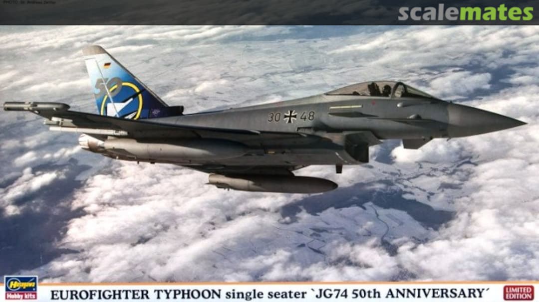 Boxart Eurofighter Typhoon single seater `JG74 50th Anniversary´ 02097 Hasegawa