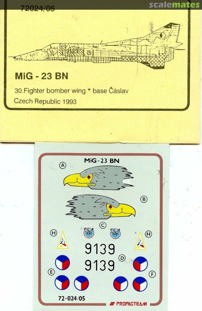 Boxart MiG-23 BN 72-024/05 Propagteam