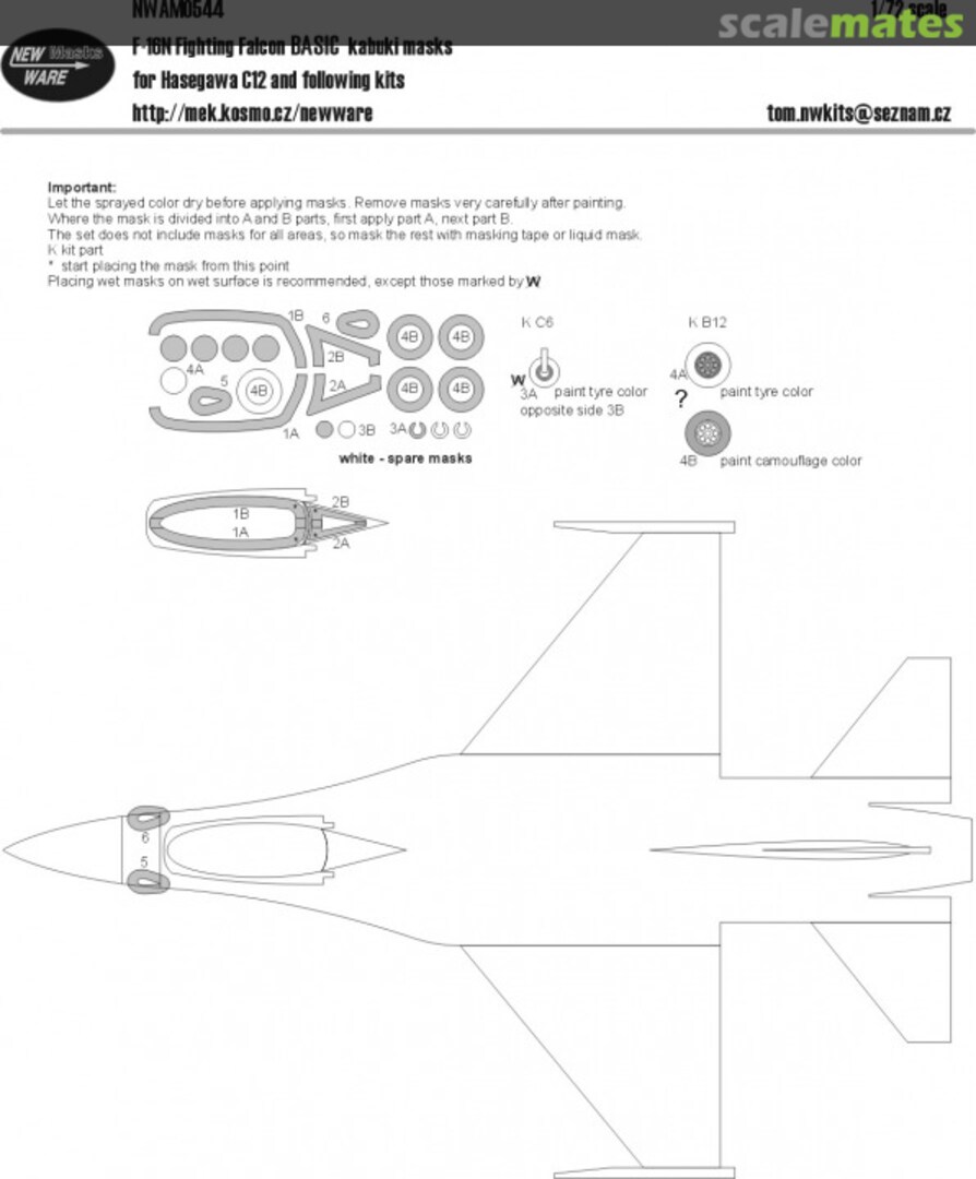 Boxart F-16N Fighting Falcon BASIC kabuki masks NWAM0544 New Ware