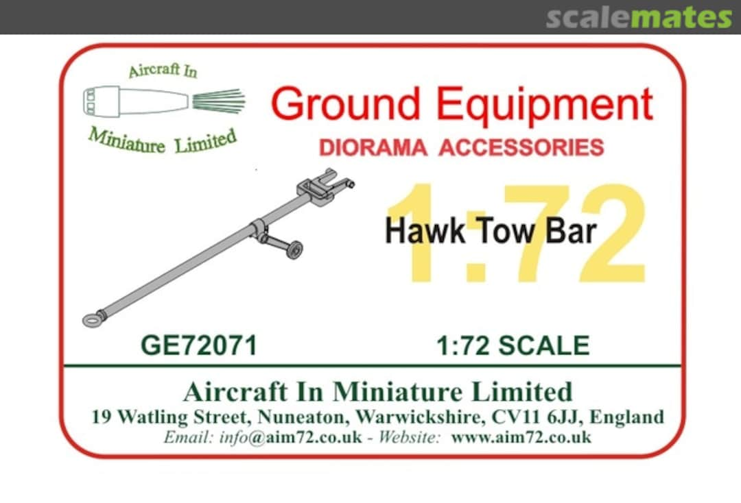 Boxart BAe Hawk Tow Bar GE72071 Aircraft In Miniature Ltd