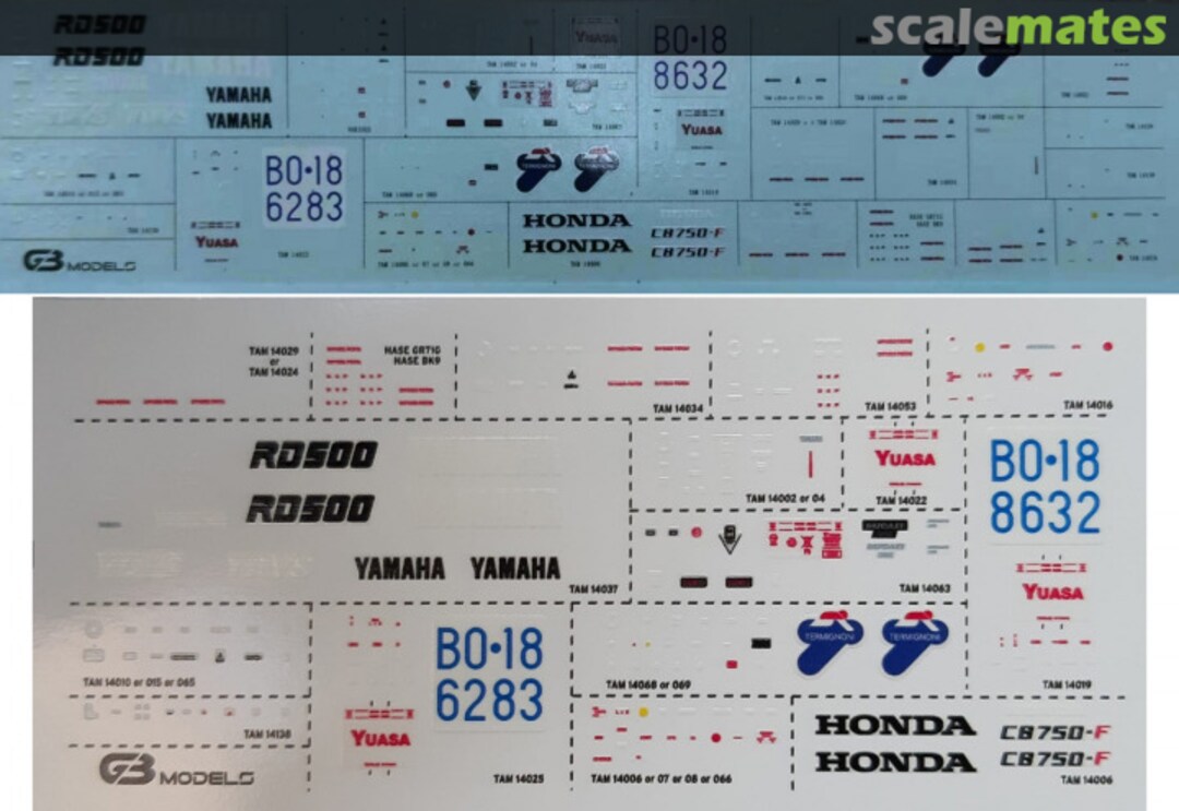 Boxart Multiple-Item Decals for Tamiya and Hasegawa Models GB12-D06 GB Models