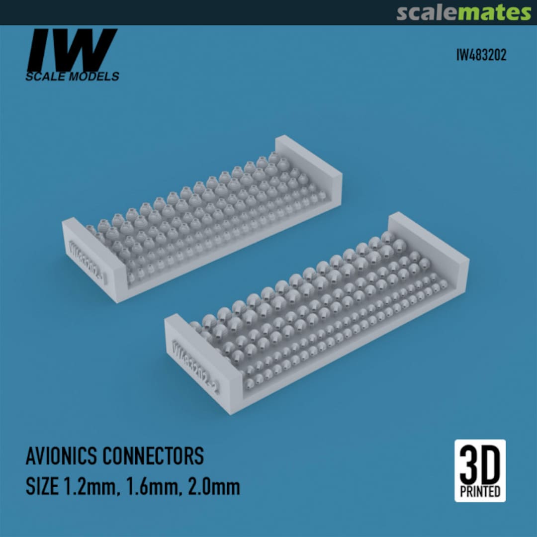 Boxart Avionics Connectors 1.2mm, 1.6mm, 2.0mm IW483202 IW Scale Models