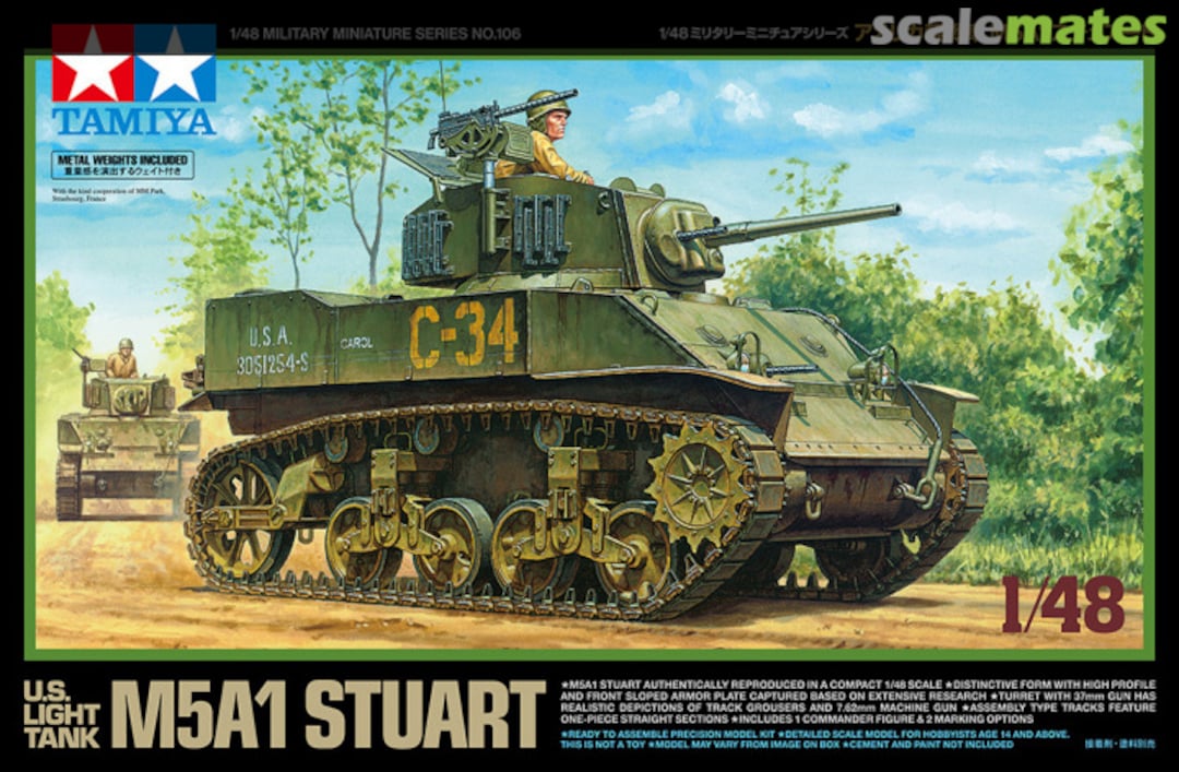 Boxart U.S. Light Tank M5A1 Stuart 32606 Tamiya