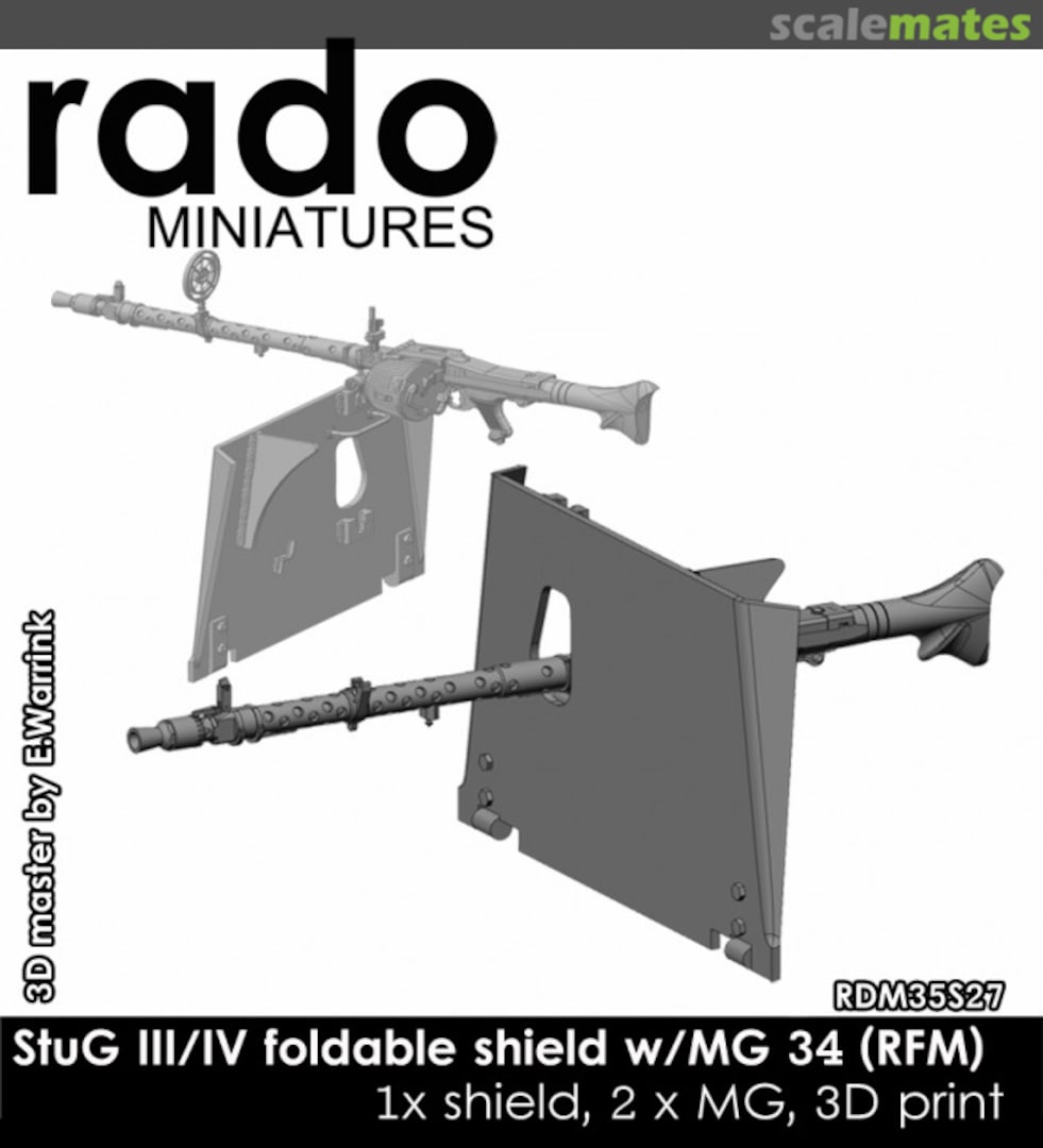 Boxart StuG III/IV Foldable Shield With MG 34 RDM35S27 Rado Miniatures