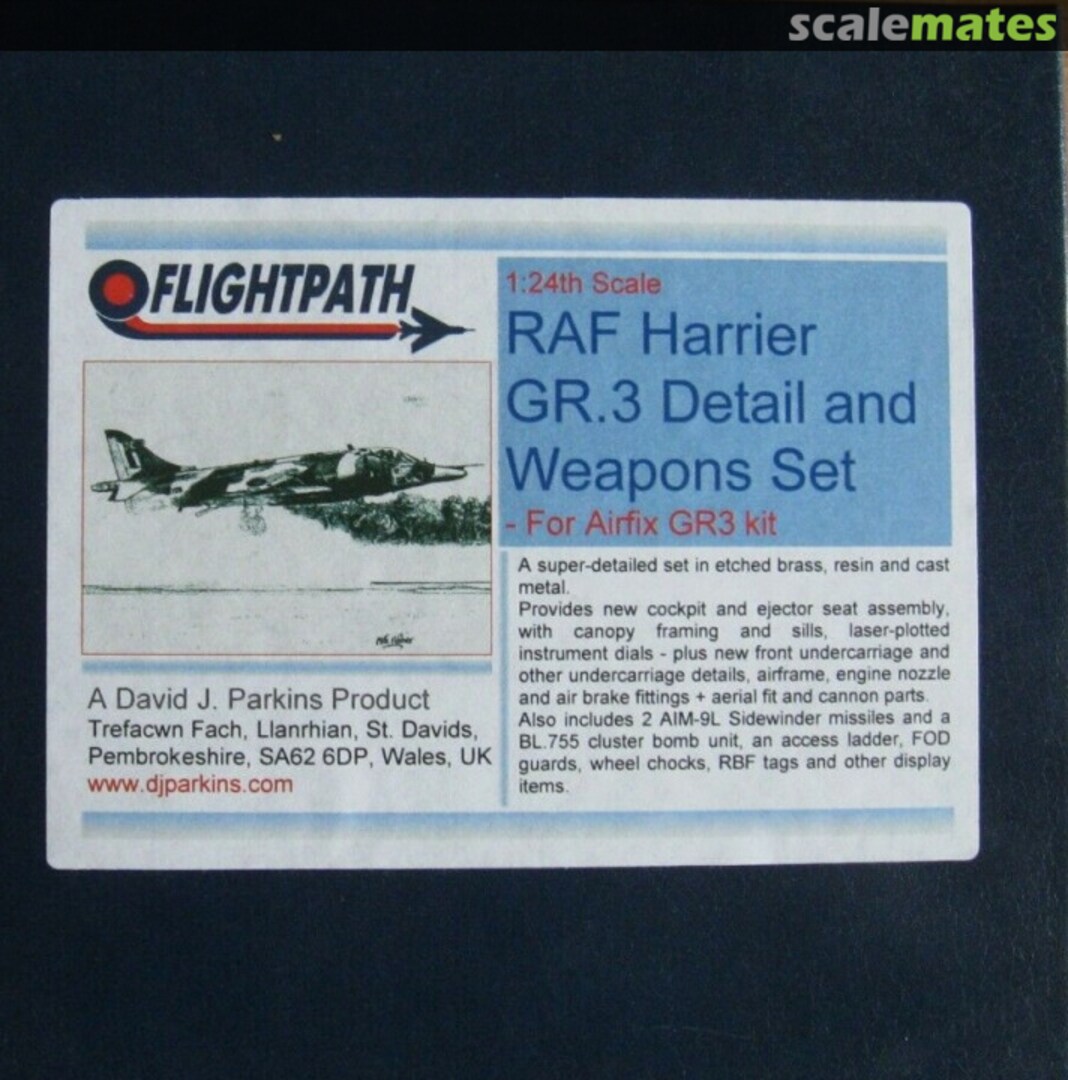 Boxart RAF Harrier GR.3 Detail & Weapons Set FP-24-002 Flightpath