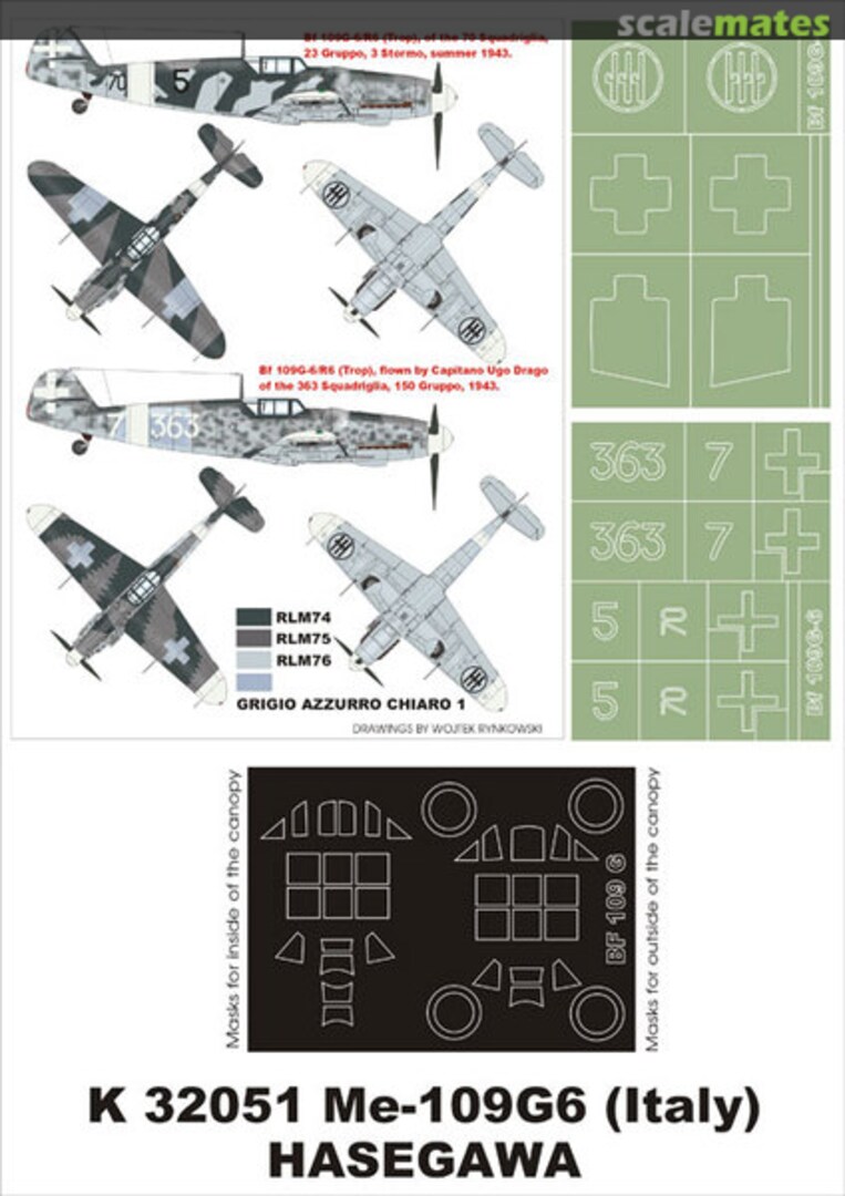 Boxart Bf 109G6 (Italy) K32051 Montex