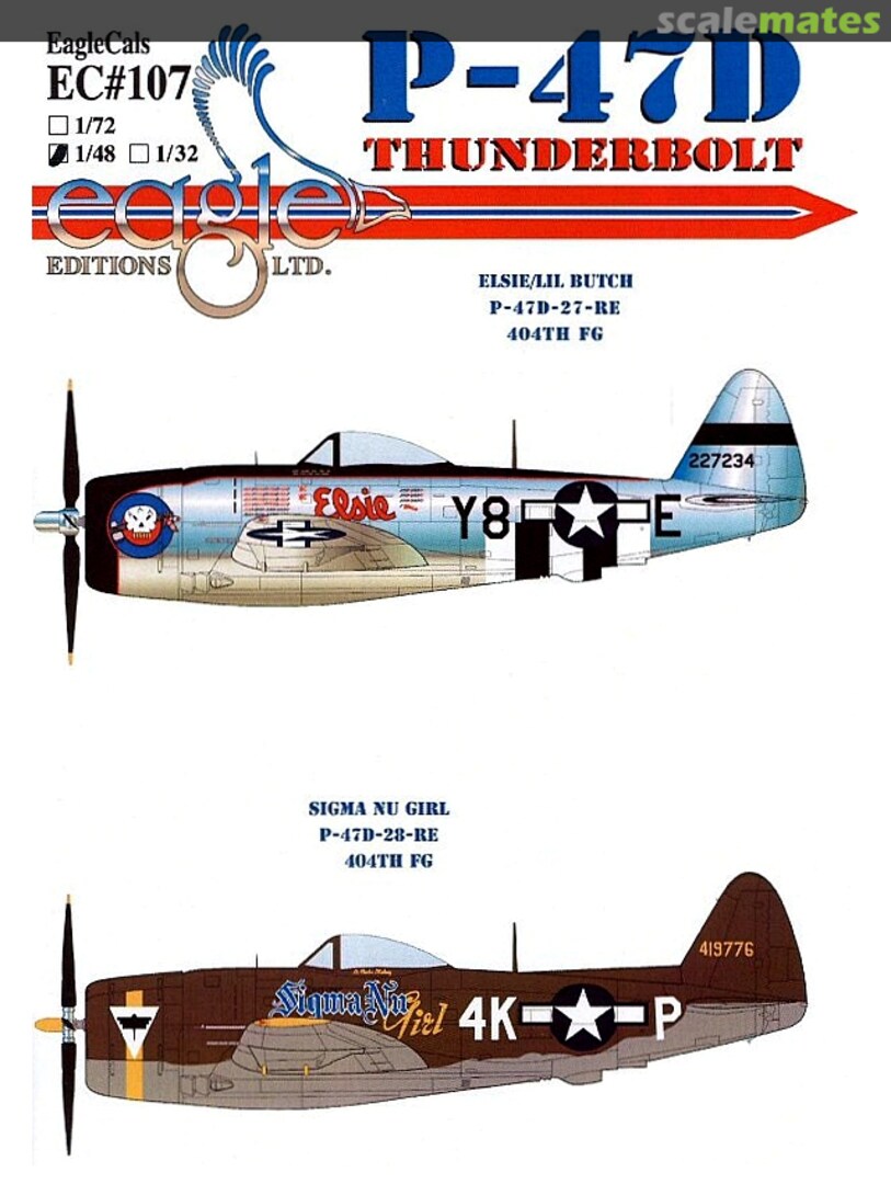 Boxart P-47D Thunderbolt EagleCals EC48-107 Eagle Editions