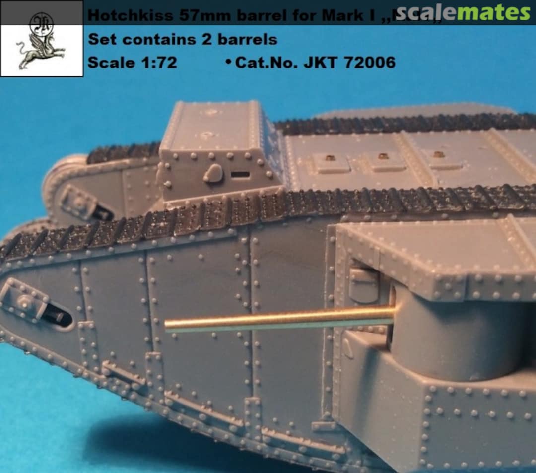 Boxart Hotchkiss 57mm metal barrels for WWI tank Mk.I Male JKT 72006 J.K. Resin