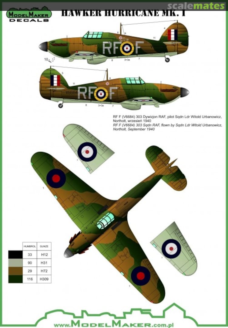 Boxart Hawker Hurricane Mk.I Z48008 ModelMaker