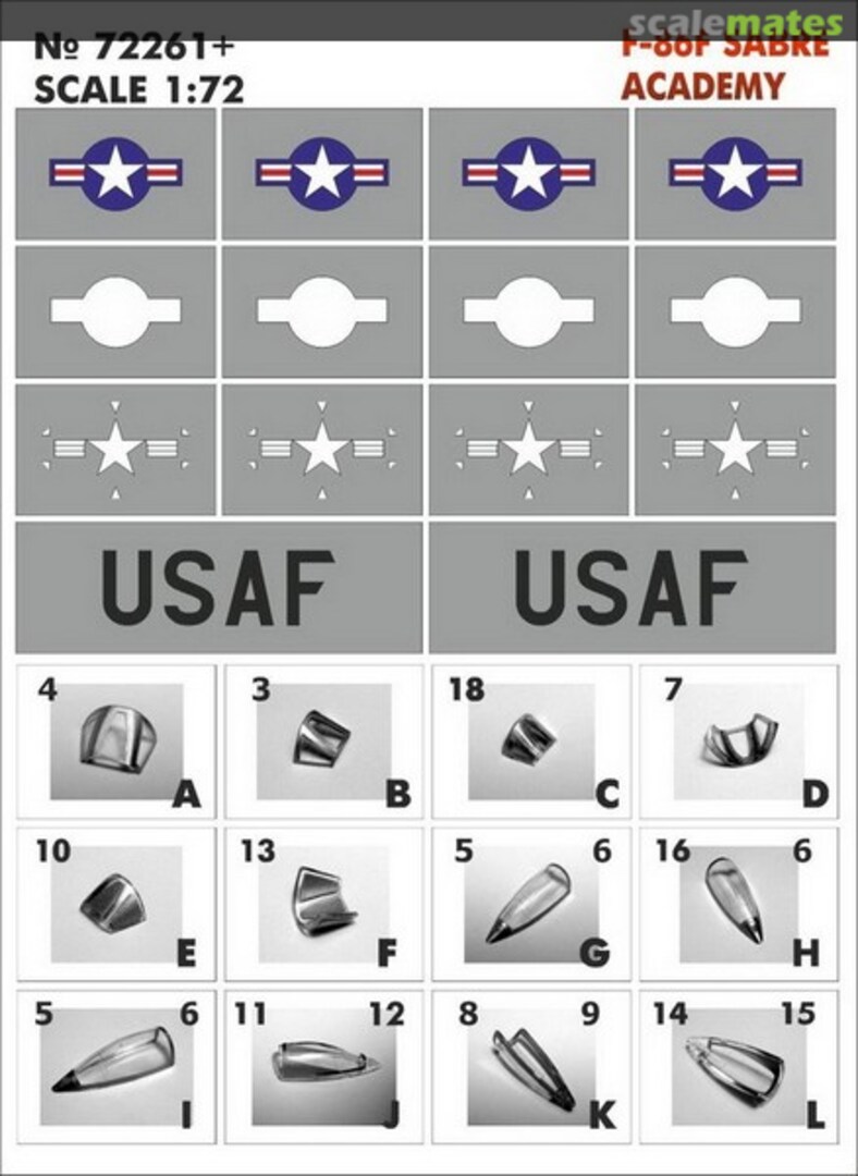 Boxart Mask for F-86F Sabre 72261 Hobby Plus