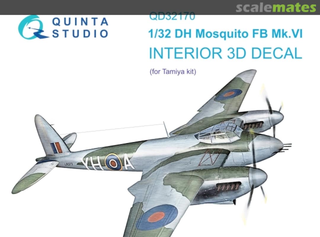 Boxart DH Mosquito FB Mk.VI interior 3D decals QD32170 Quinta Studio