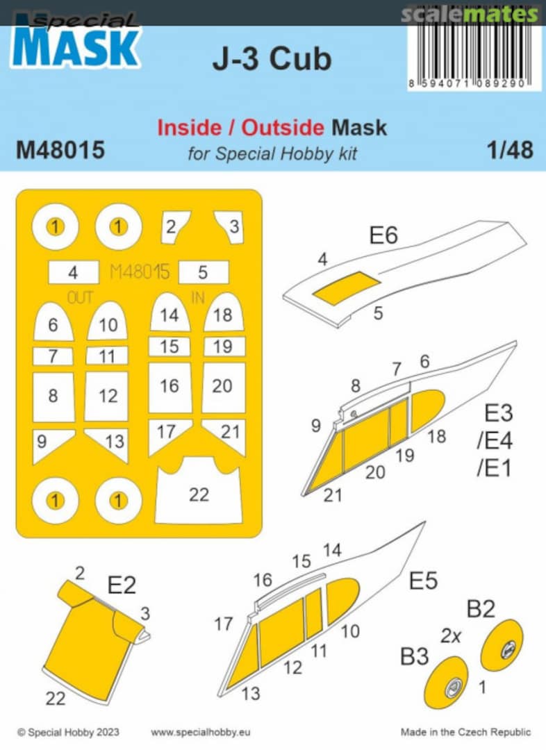 Boxart J-3 Cub MASK M48015 Special Hobby