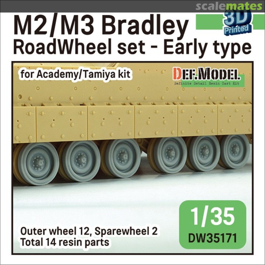 Boxart US M2/M3 Bradley Roadwheel set DW35171 Def.Model