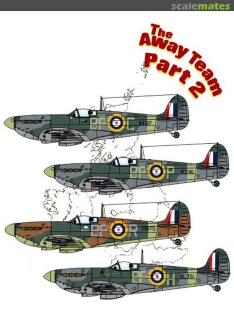 Boxart Away Team Decals Part 2 - Spitfire Mk.I/Mk.II/Mk.V, 457 SQN RAAF UK 1941-42 RRD7253 Red Roo Models