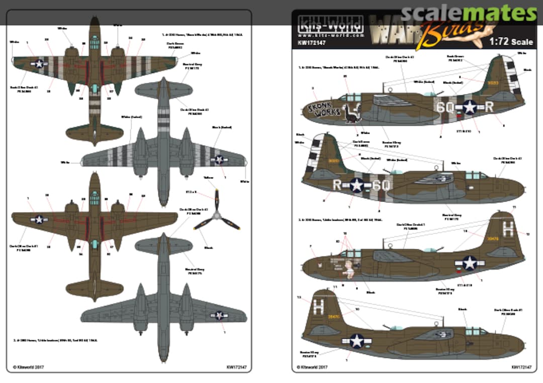 Boxart Douglas A-20G Havocs KW172147 Kits-World