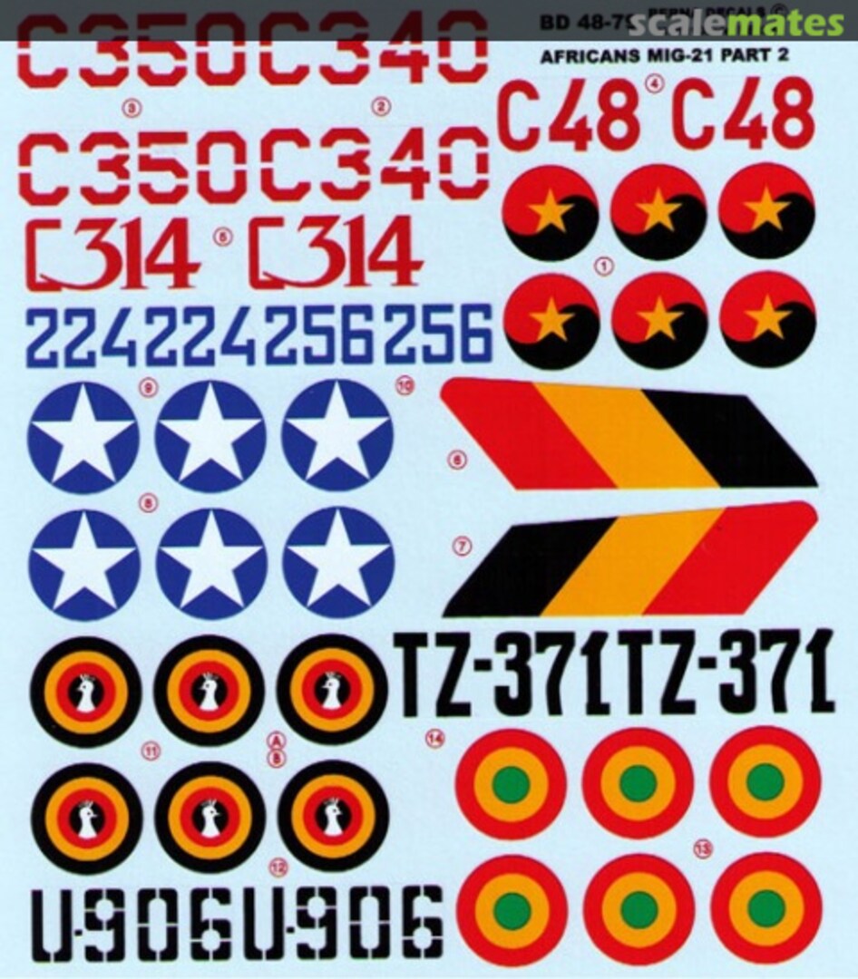 Boxart African MiG-21 BD 48-79 Berna Decals