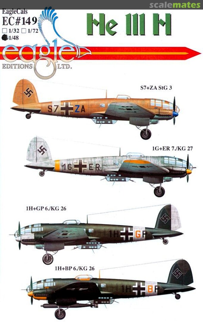 Boxart He 111 H/H-6 EagleCals EC48-149 Eagle Editions