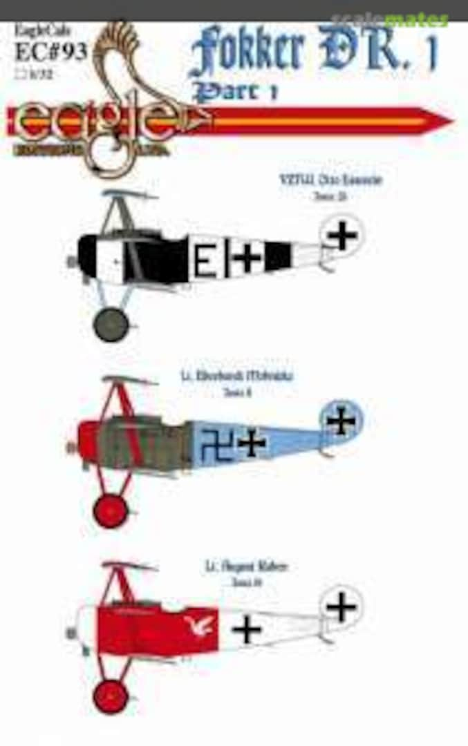 Boxart Fokker Dr.I EagleCals EC32-93 Eagle Editions