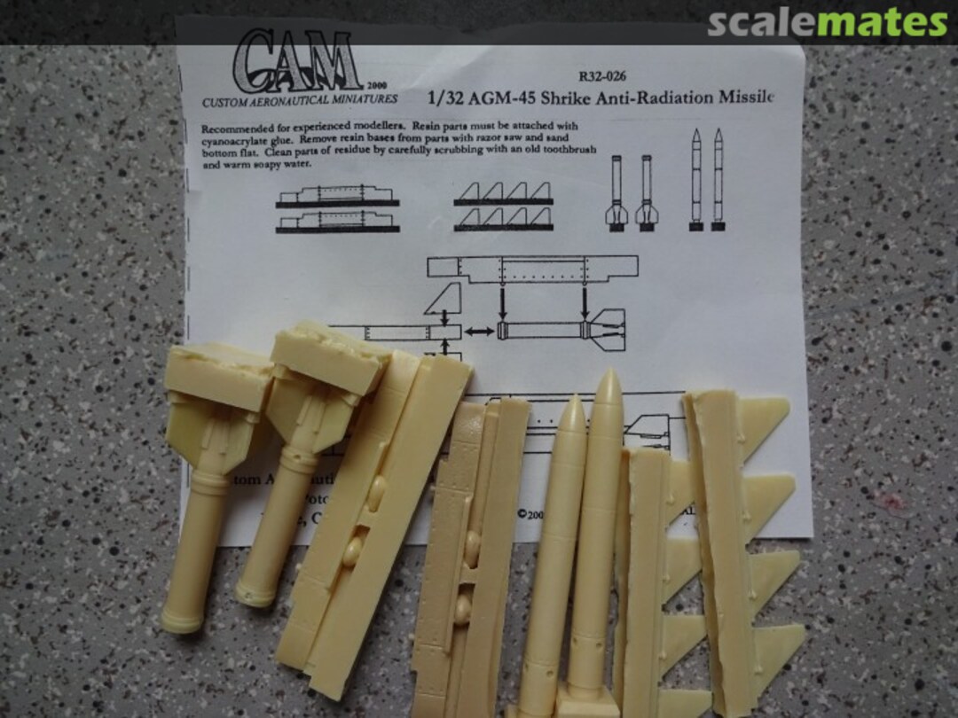 Boxart AGM-45 Shrike Missile R32-026 CAM