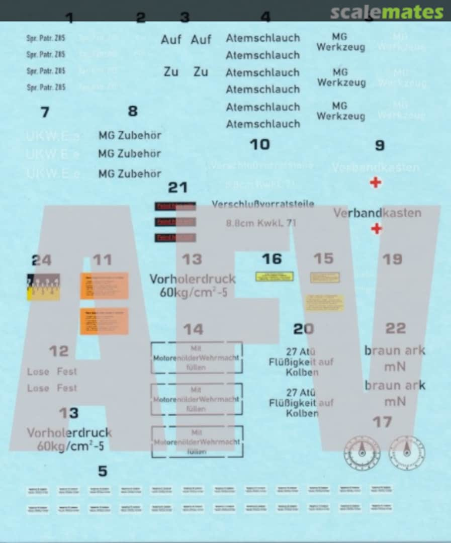 Boxart Interior Markings Set for King Tiger  AFV Modeller Publications