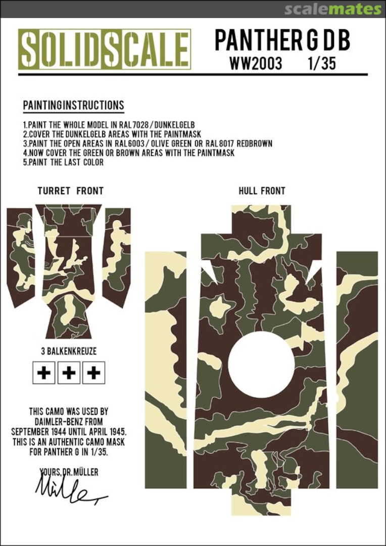 Boxart PANTHER G DB MASK WW2003 Solid Scale