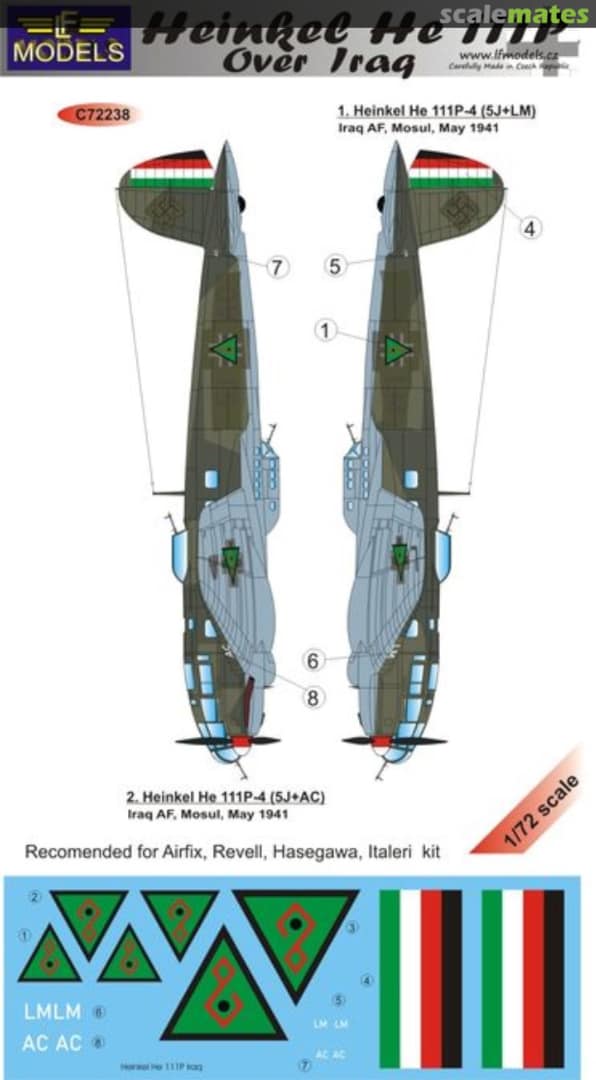 Boxart Heinkel He 111P over Iraq C72238 LF Models