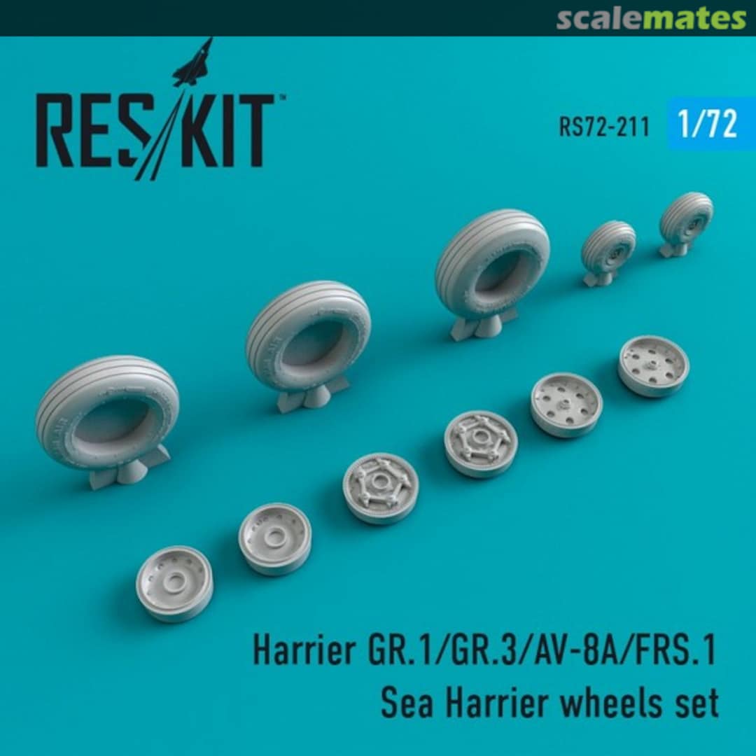 Boxart Harrier GR.1/GR.3/AV-8A/FRS.1/Sea Harrier - Wheels Set RS72-0211 ResKit