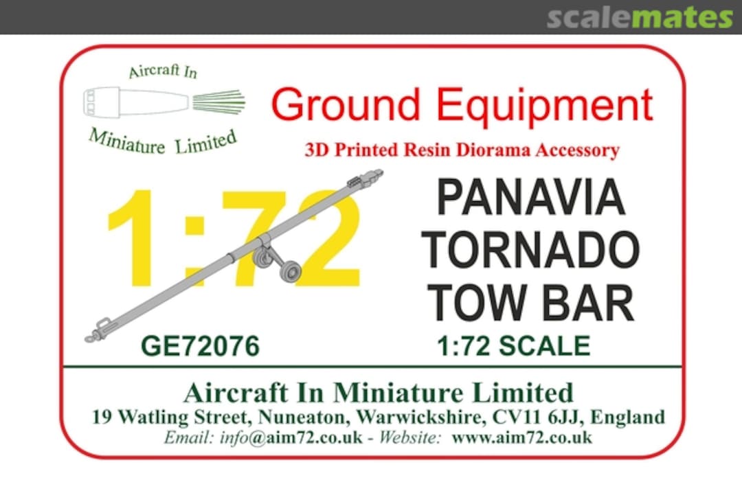 Boxart Panavia Tornado Tow Bar GE72076 Aircraft In Miniature Ltd