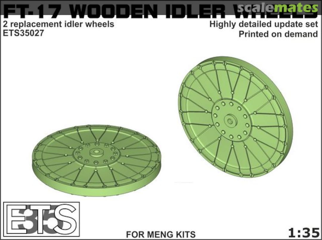 Boxart FT-17 Wooden Idler Wheels ETS35027 ETS35