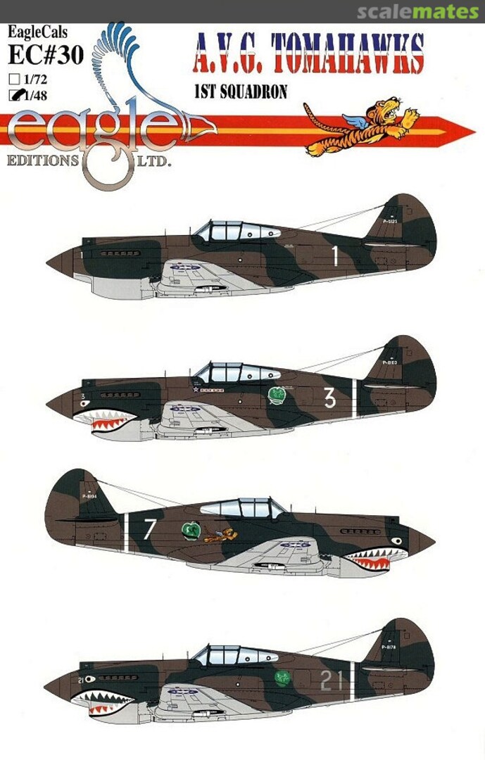 Boxart A.V.G. Tomahawks EagleCals EC48-30 Eagle Editions