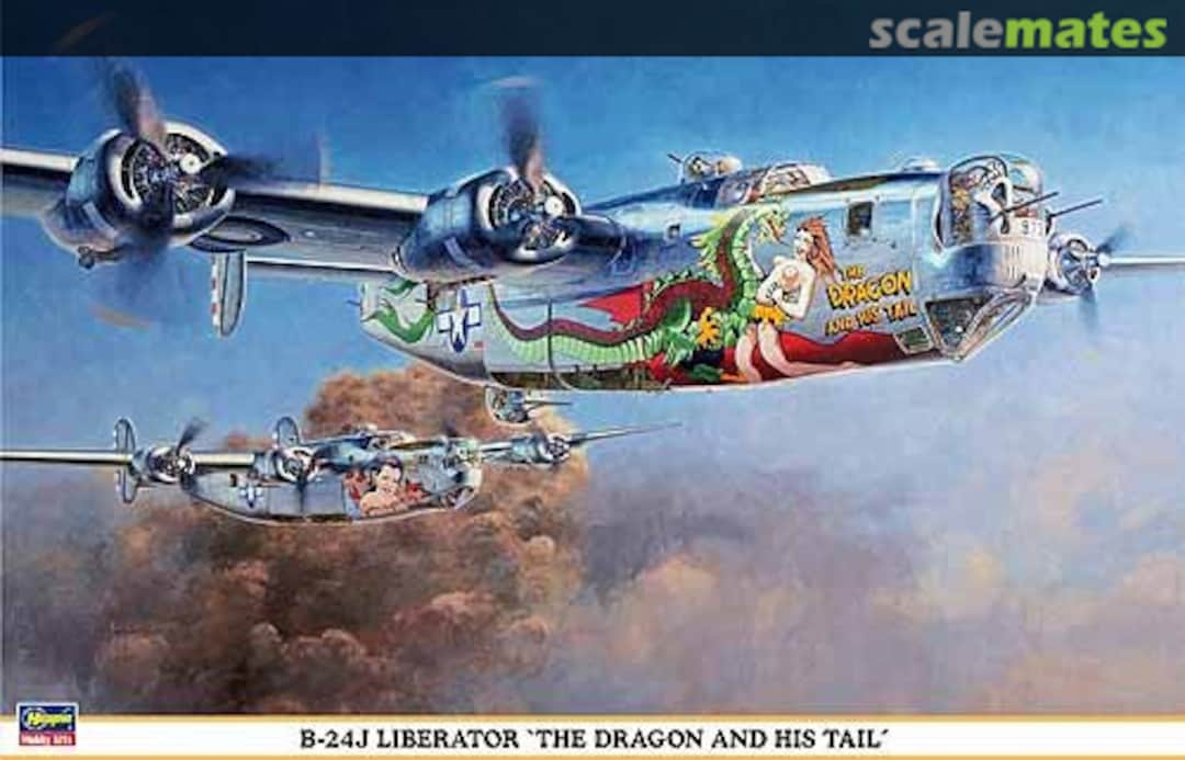 Boxart B-24J Liberator 'The Dragon and His Tail' 00947 Hasegawa